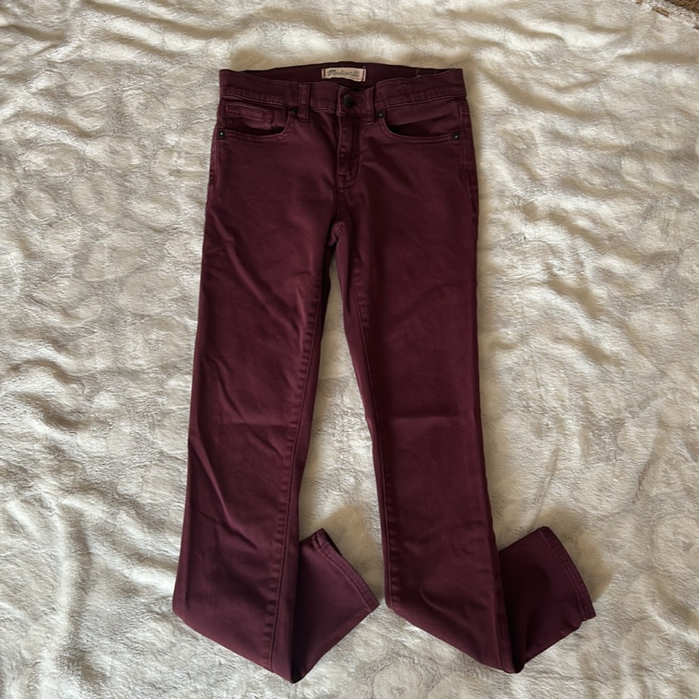 Madewell Skinny Skinny Burgundy Jeans Size 24